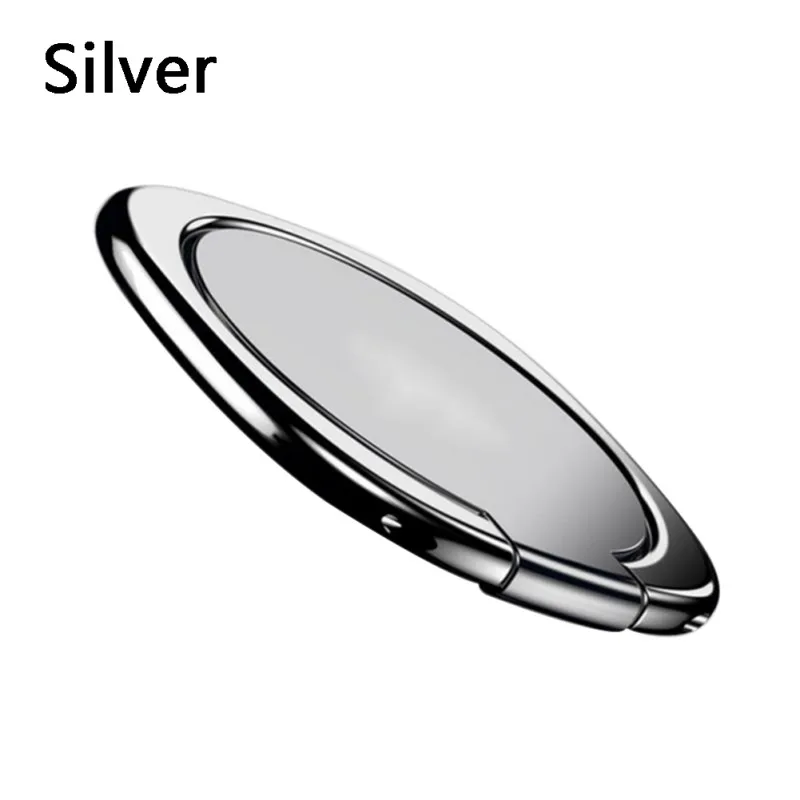 Silver Горячая Роза-С Покрытием золотого цвета металлическое квадратное кольцо на палец держатель для мобильного телефона держатель гнезда магнитный автомобильный кронштейн Подставка аксессуары - Цвет: Silver