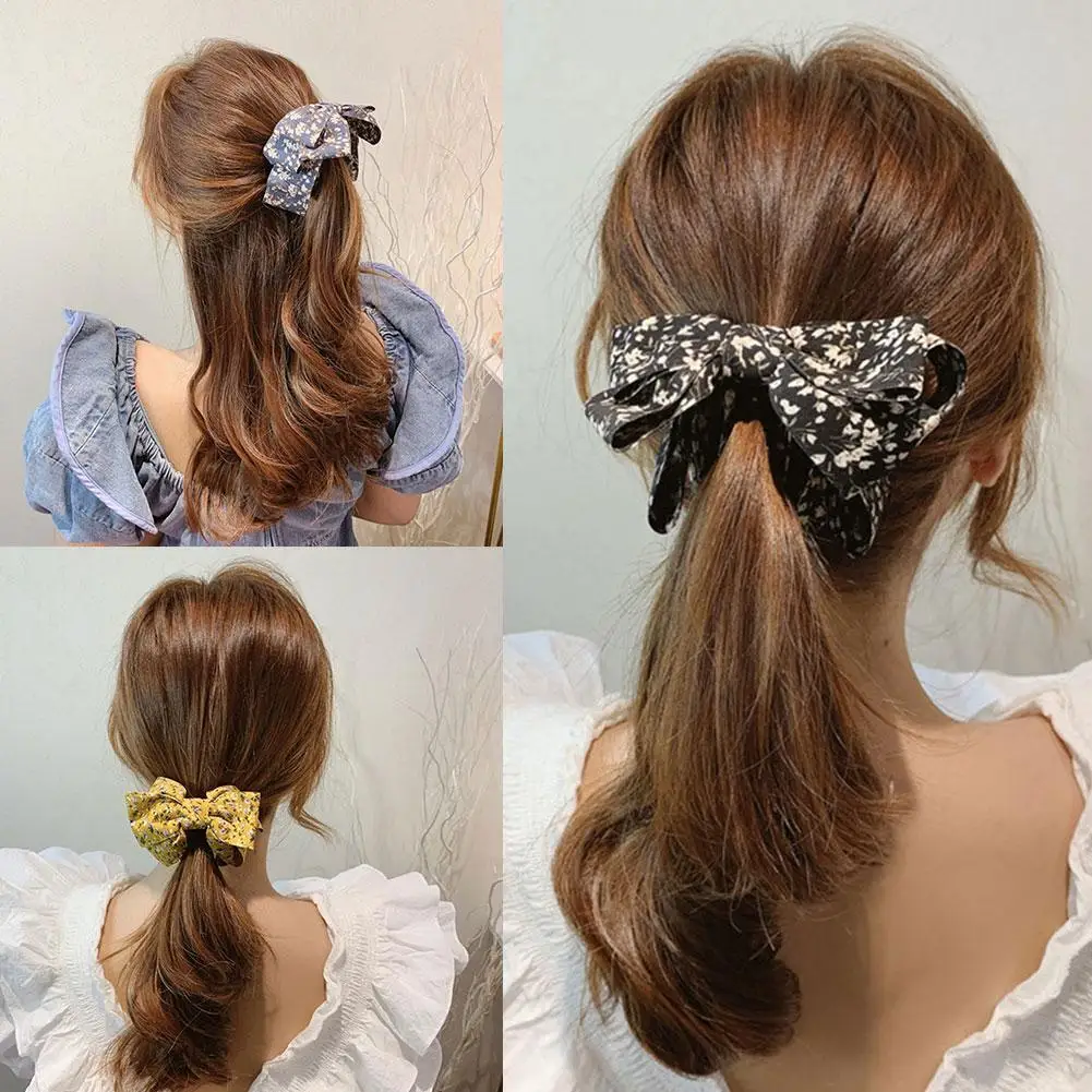 Заколка для волос с бантом и бананом заколка пряжка держатель конского хвоста