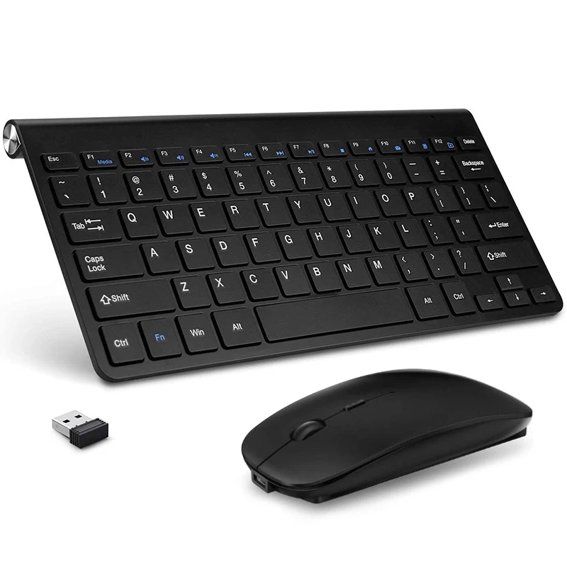 

Wireless Keyboard 2.4G USB Wireless Mouse Kit Mini PC Keyboards Rubber Keycaps for Laptop TV Computer Mause and Keyboard Combos