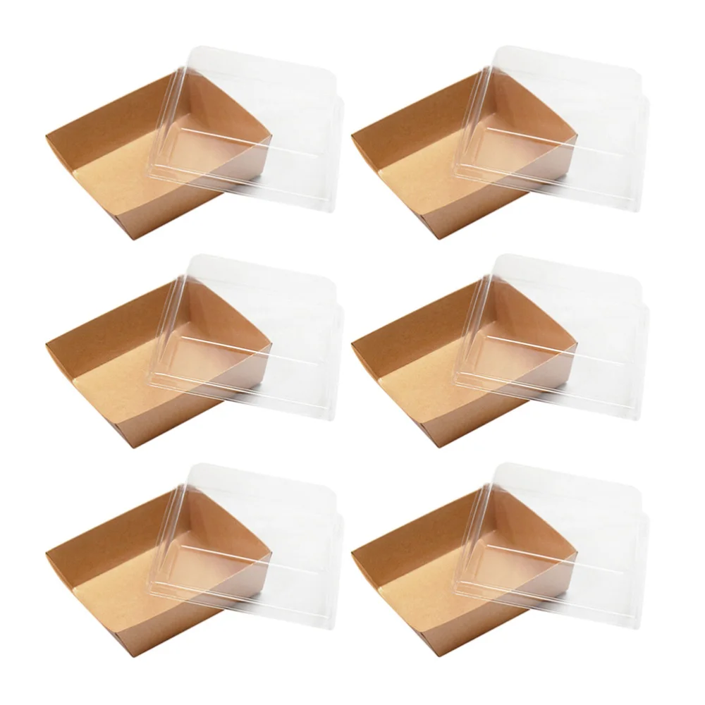 

50pcs Kraft Paper Cake Packaging Box Sandwich Containers Food Boxes Party Favors