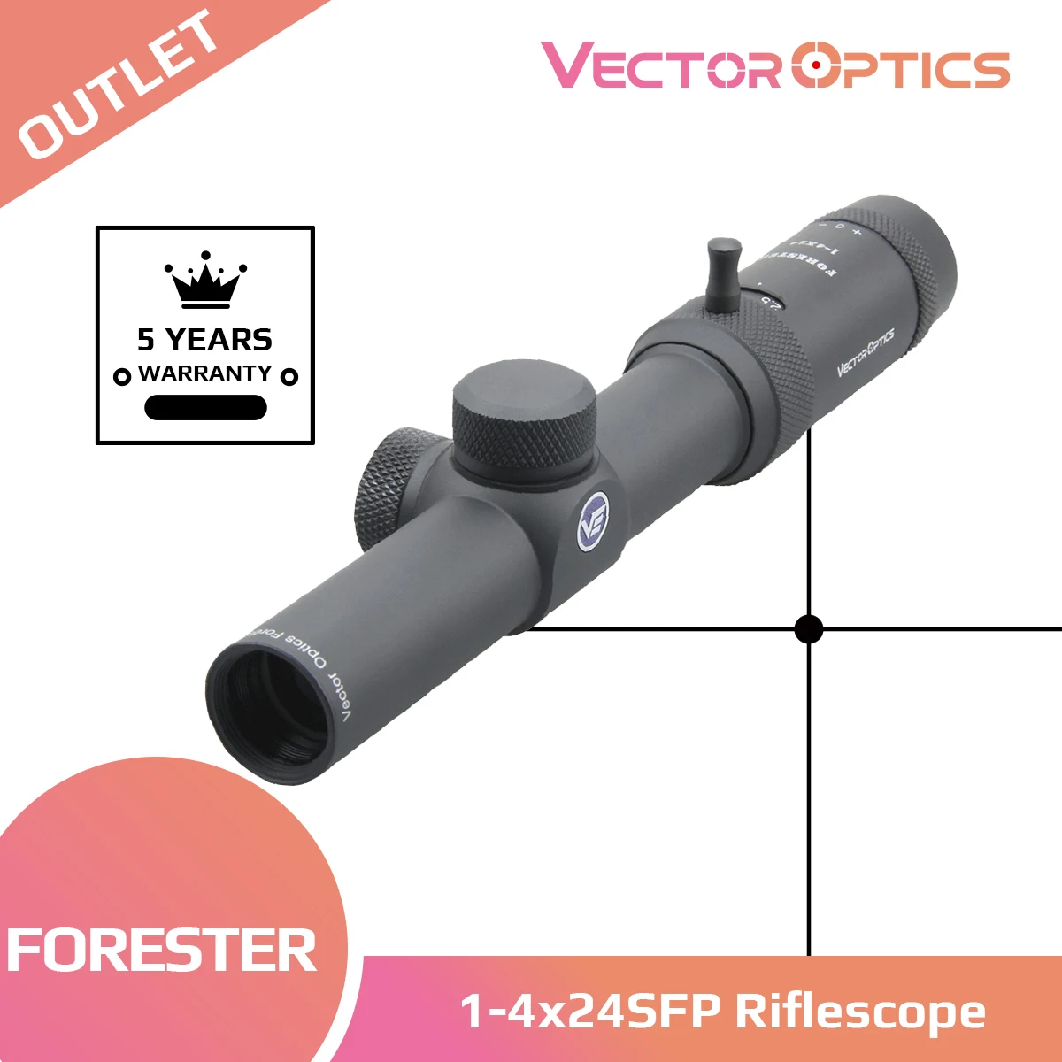 

Оптический прицел для винтовки Vector Optics Forester JR 1-4x24, оптический прицел для охоты от края до края, 1/2 MOA, подходит для 223 5,56 мм 7,62 мм и страйкбола
