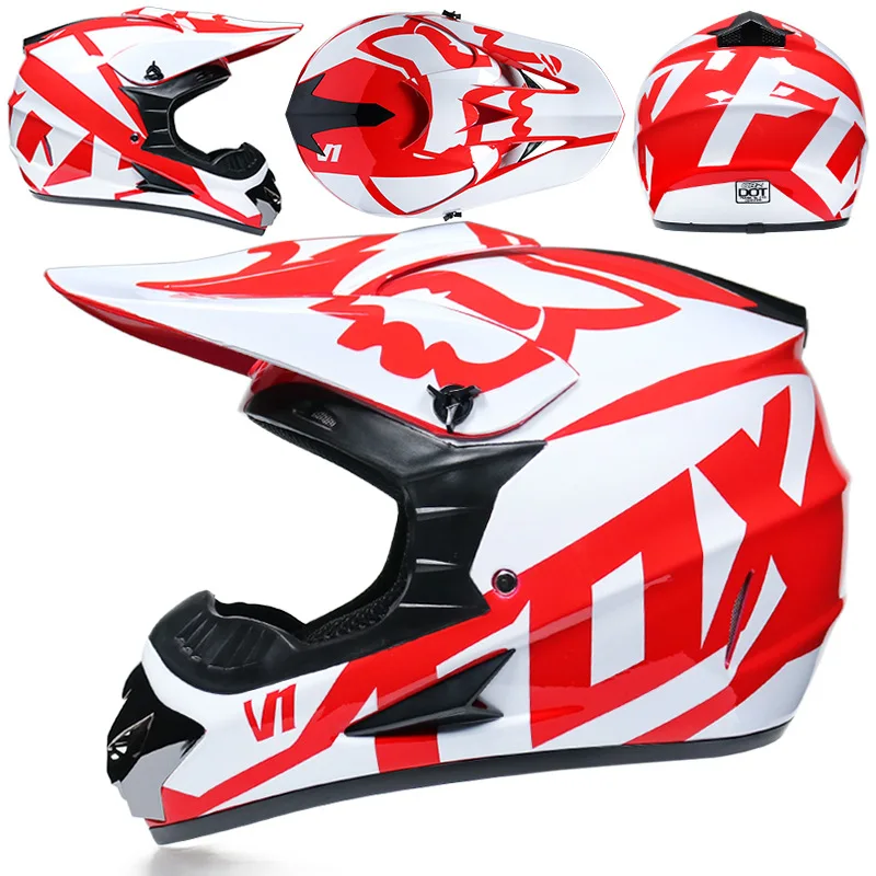 Гоночный Кроссовый мотоциклетный шлем DOT Casque Moto Capacete Moto Casco бездорожье полное лицо винтажный Кроссовый шлем для женщин 3 подарка