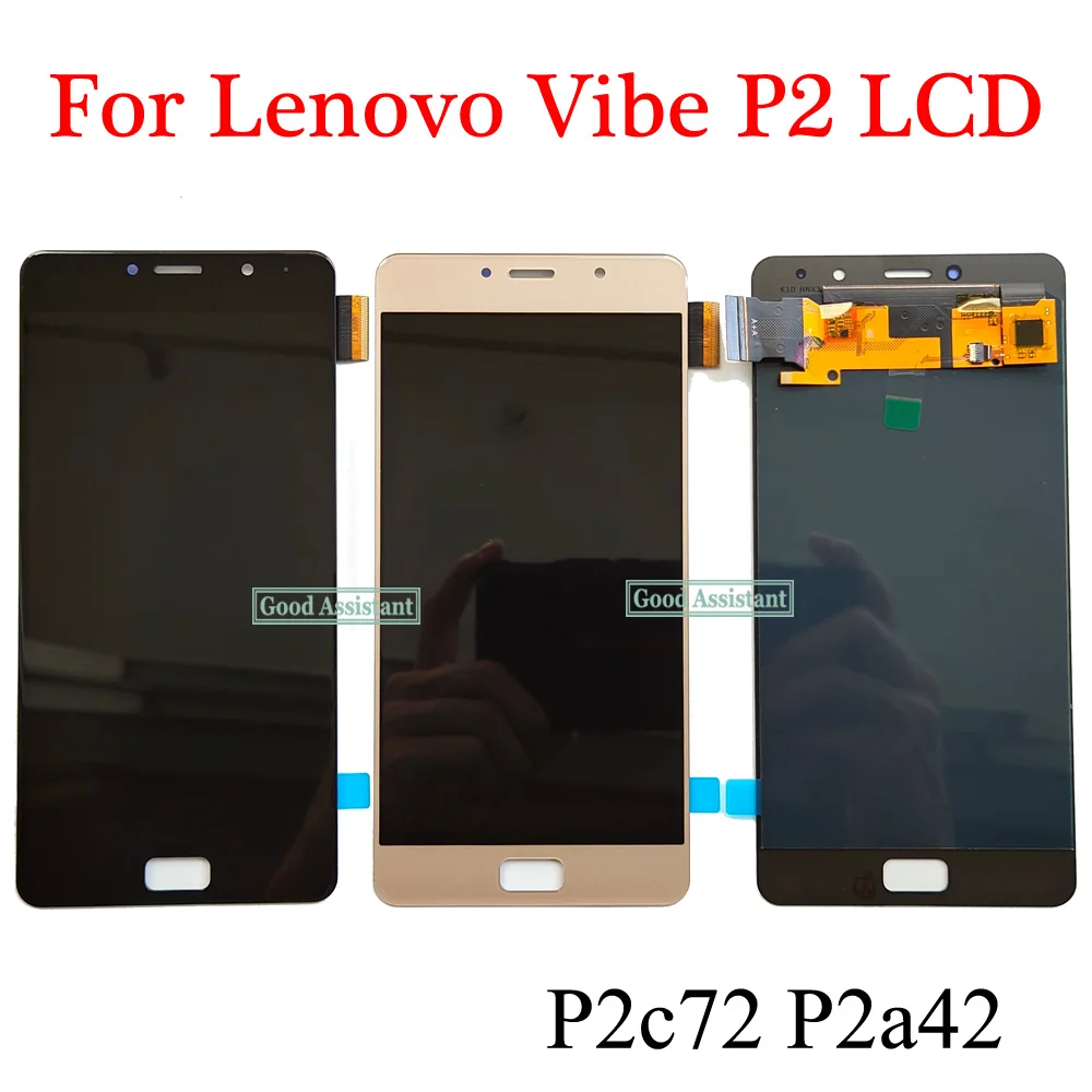 Протестированный 5,5 дюймов Замена для lenovo Vibe P2 P2c72 P2a42 ЖК-дисплей кодирующий преобразователь сенсорного экрана в сборе