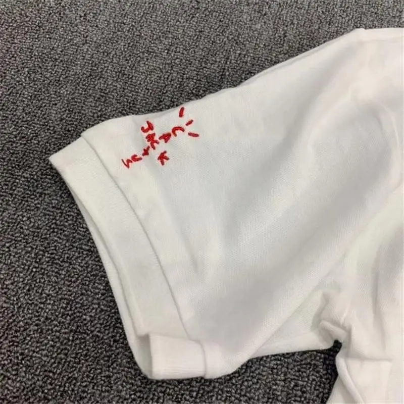 

Embroidery Travis Scott Cactus Jack Staff T Shirt Men Women Cactus Jack T-shirt Tees