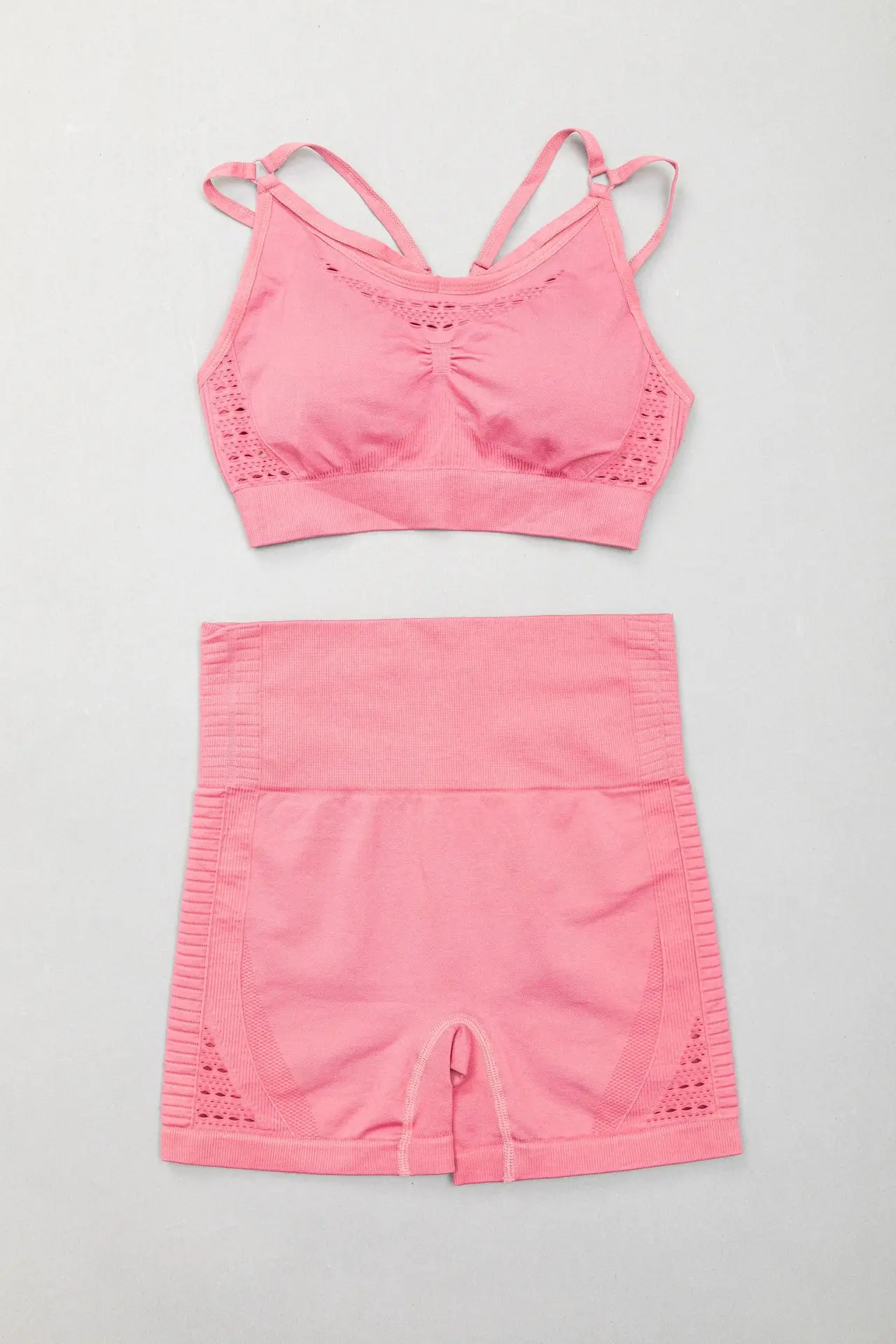 

Wepbel Yoga Set Workout Shirts Sport Pants 2PCS Bra Shorts Seamless Fitness Boxer Suit Workout Clothes Tracksuit Sportwear