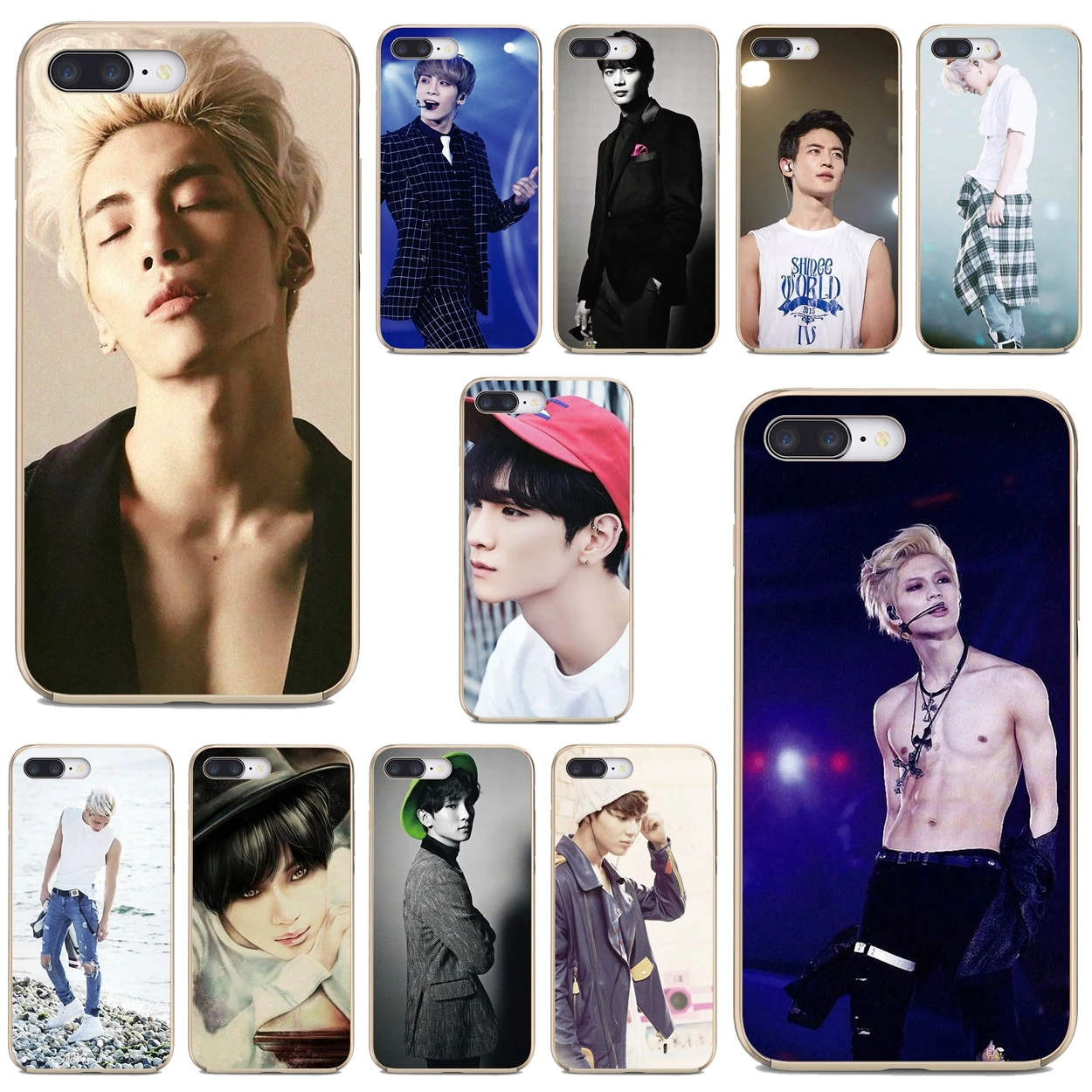 

For Apple iPhone 10 11 12 Pro Mini 4S 5S SE 5C 6 6S 7 8 X XR XS Plus Max 2020 Soft Covers Jonghyun-Key-shinee-kpop-minho-Print