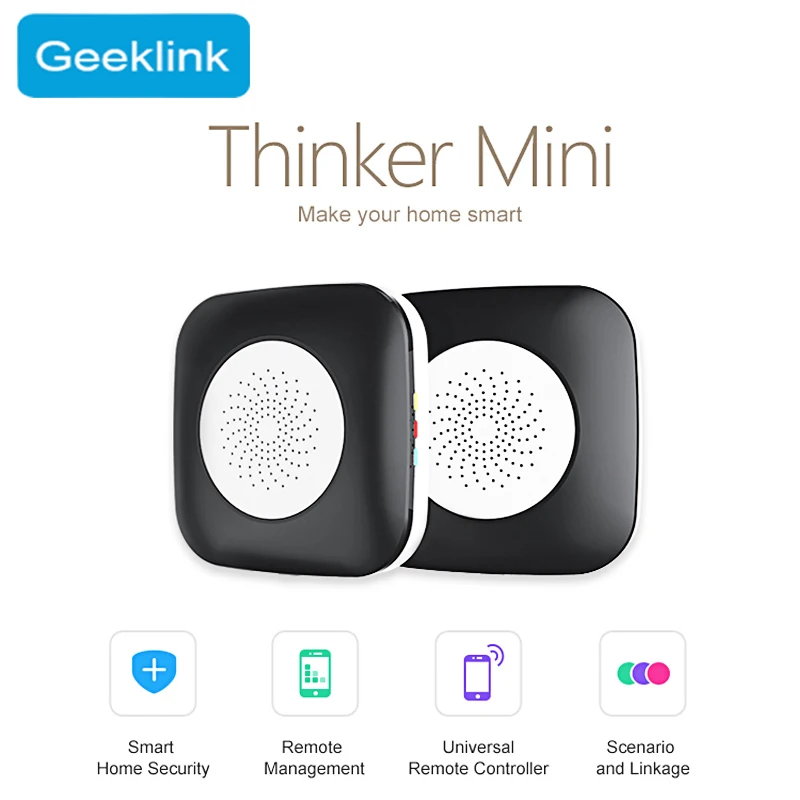 

Geeklink Mini Thinker Smart Home WIFI IR RF Universal 315 433Mhz Remote Control Center Compatible with Alexa Google Home