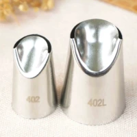 402l large size piping nozzles pastry tip stainless steel icing tipa cake cupcake decorating tools create chrysanthemum dahlia