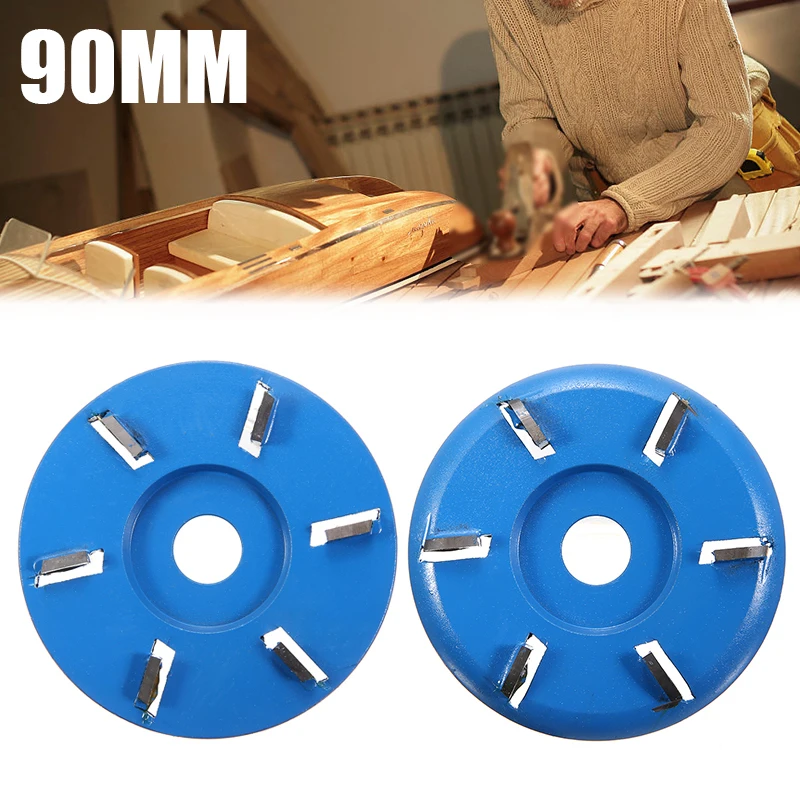 

Arc/Flat Angle Grinder Carving Disc Wheel 90mm 6T Wood Tray Root Grinding Milling Cutter Disc Pad For 16mm Aperture Angle Grinde