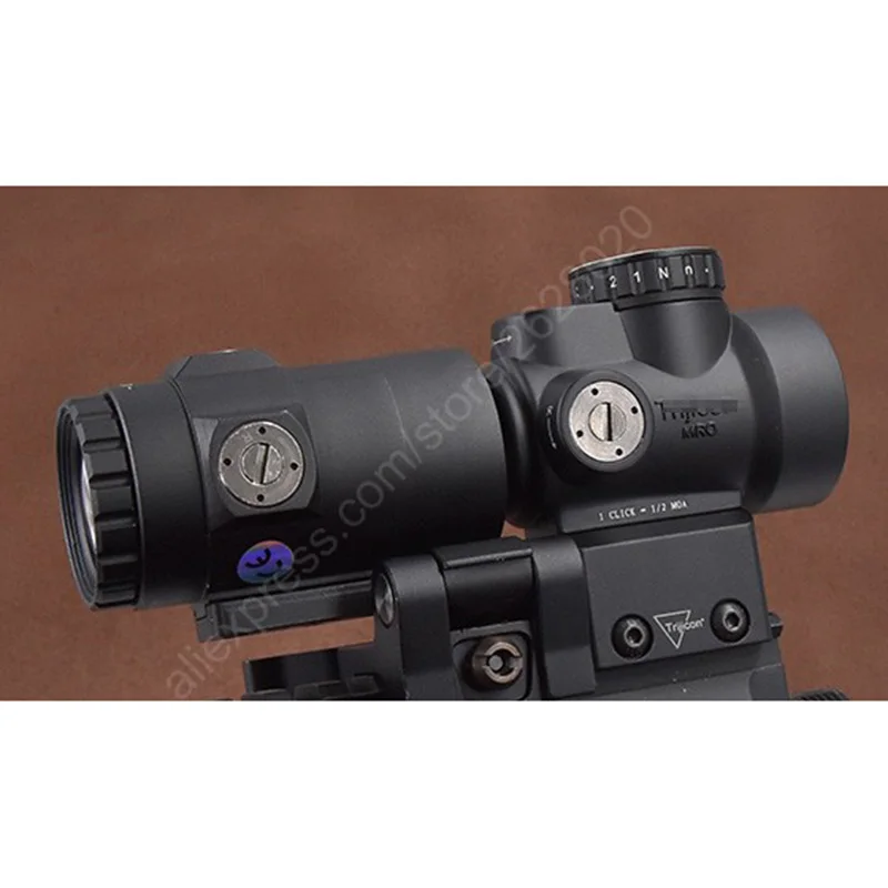 Тактический Trijicon MRO HD стиль 1x25 Red Dot Sithg Scope 3x лупа комбинация Quick Release Flip Side Picatinny
