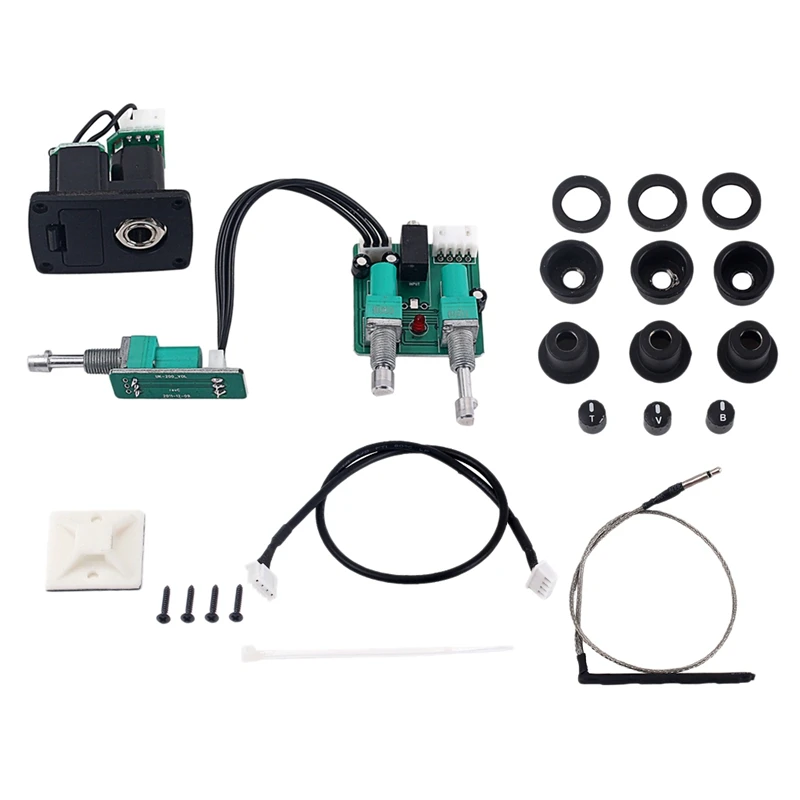 2 полосный EQ укулеле пьезотический предусилитель система захвата с управлением