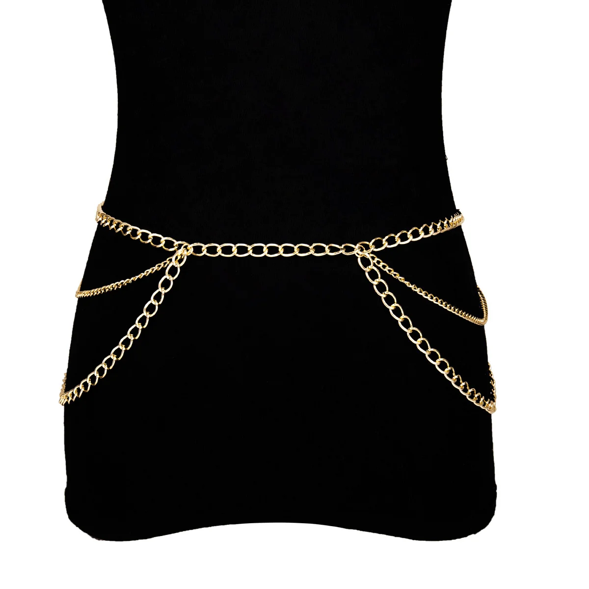 

Sexy Sandy Beach Nightclub Party Stage Performance Women Body Dress Chains Simple Chain Tassel Waist Chain Girl Cross Hip Chains