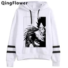 Мужская зимняя толстовка с капюшоном, в стиле аниме Death Note