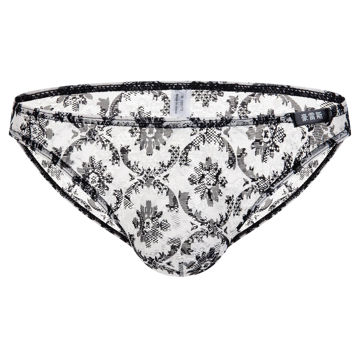 Мужские трусы бикини сексуальные сетчатые Полиэстеровые дышащие с низкой талией