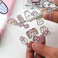 journamm 20pcspack transparent pet kawaii stickers diy junk journal scrapbooking supplies korea stationery deco cute stickers