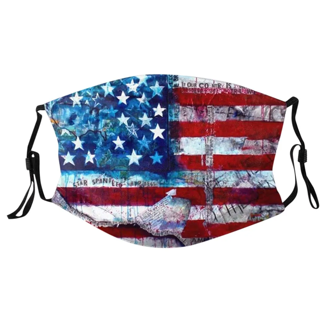 2pcs Funny Printed Red Face Cover Mask Dustproof And Washable For Adults Adjustable Earband Can Put Gasket | Аксессуары для одежды