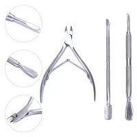 1pc2pcs3pcs nail cuticle scissors pusher remover cutter stainless steel cuticle nipper clipper manicure nail art tool