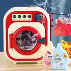 Детская игрушка для стиральной машины, домик для ролевых игр, Мини имитация электрических игрушек, вращающаяся кинетическая уборка, дошкольные игрушки для девочек