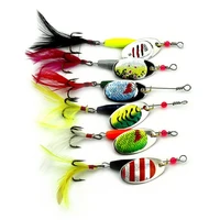 6pcs spoon metal fishing lures set spinner baits crankbait bass tackle hooks fishing lures fishing tools accessories
