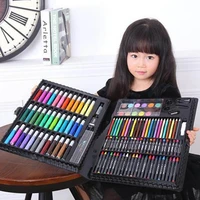 150pc kids colored painting drawing marker pencil watercolors crayons pastels paint brush toolfor school artist brushes supply