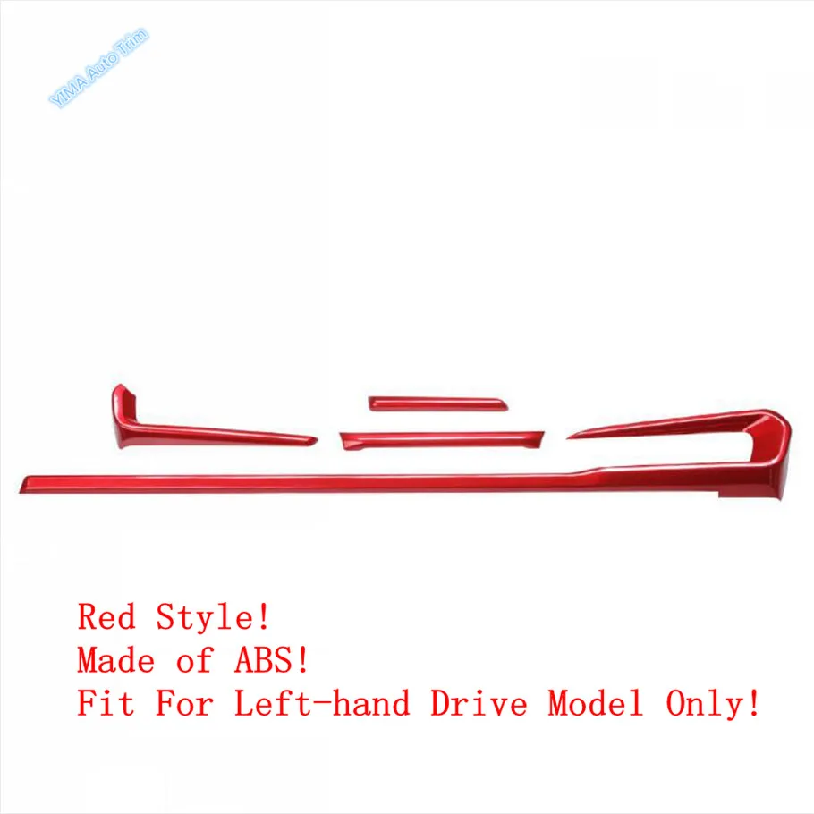 

Lapetus Auto Central Control Dashboard Decoration Strip Cover Trim 4PCS Fit For Mazda 3 2019 - 2021 Interior Mouldings ABS