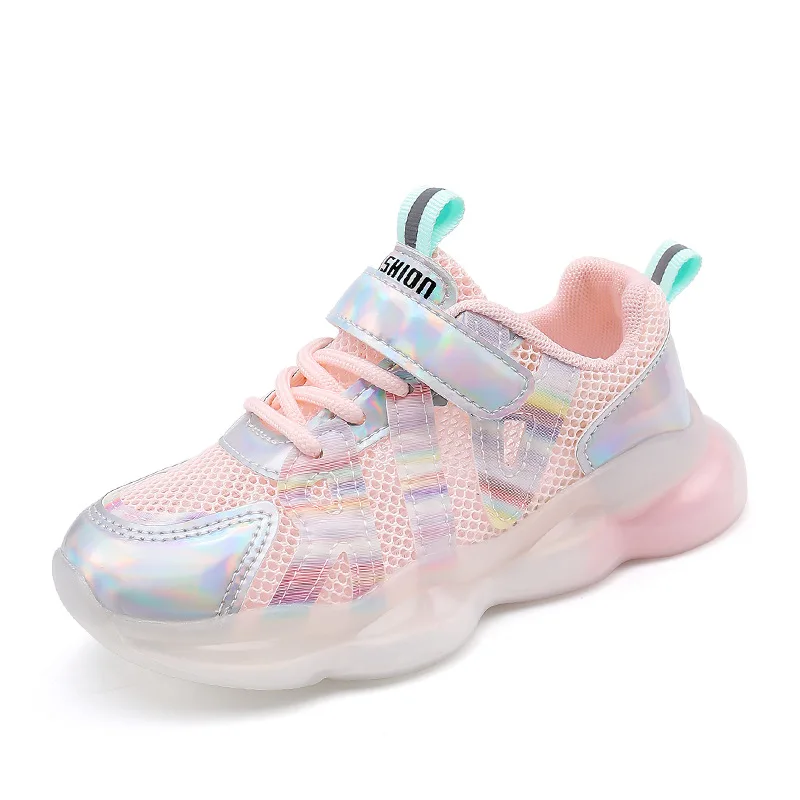 

2021 New Summer Girls' Boys sneakers Children's Mesh Shoes Breathable Mesh Face Children's Colorful Sport Shoes