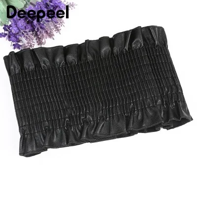 Deepeel Ретро дамские регулируемые ремни из искусственной кожи черного цвета из мягкой кожи для женщин длина украшения: 65 Эластичный диапазон: 30