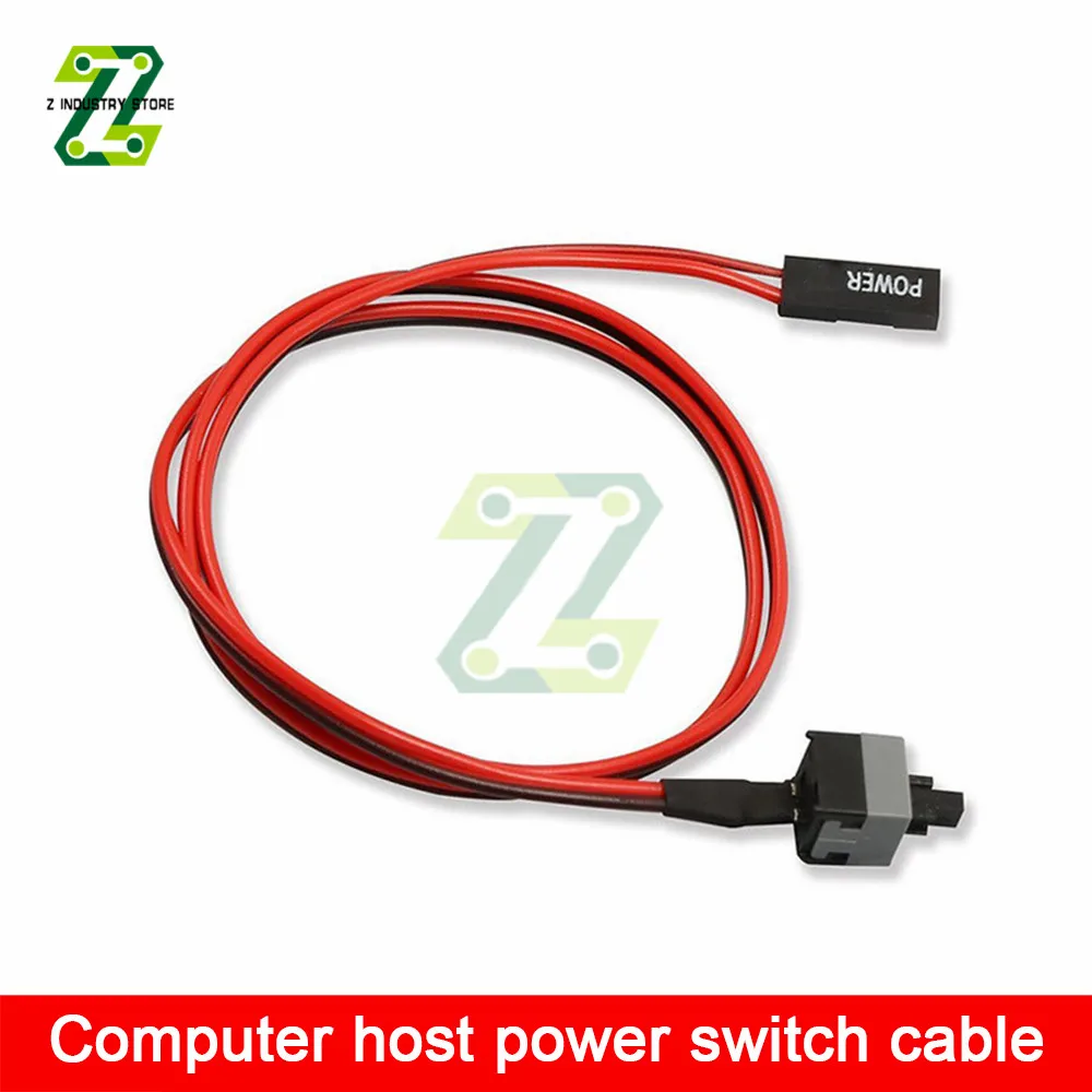 

50cm Long Power Button Switch Cable for PC Switches Power Momentary Automatically Reset Push Button Switches
