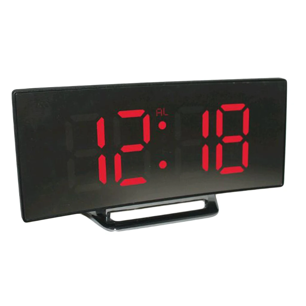 

1x Large Noiseless LED Digital Alarm Clock Battery Operated USB Port Bedside