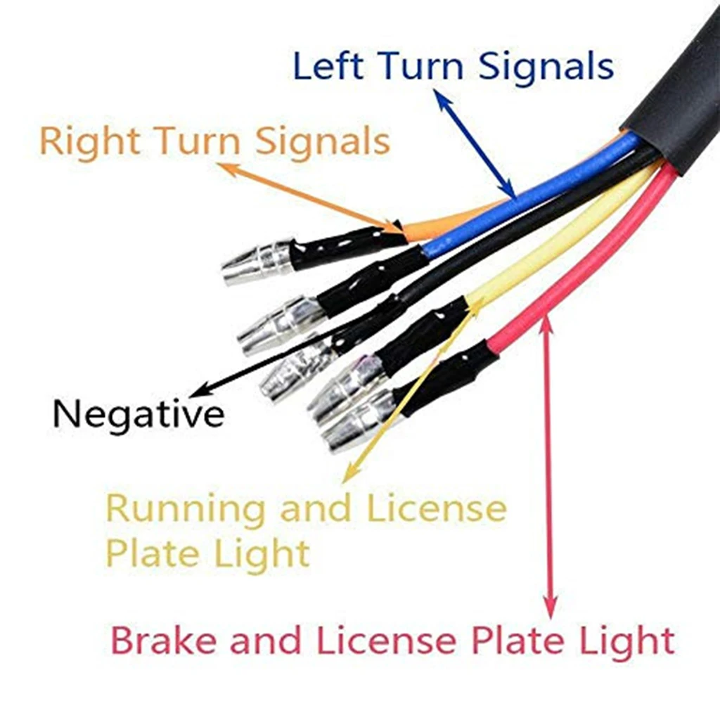 

Universal Motorcycle Motorbike 12V Twin Tail Turn Brake Lights License Plate with Wire
