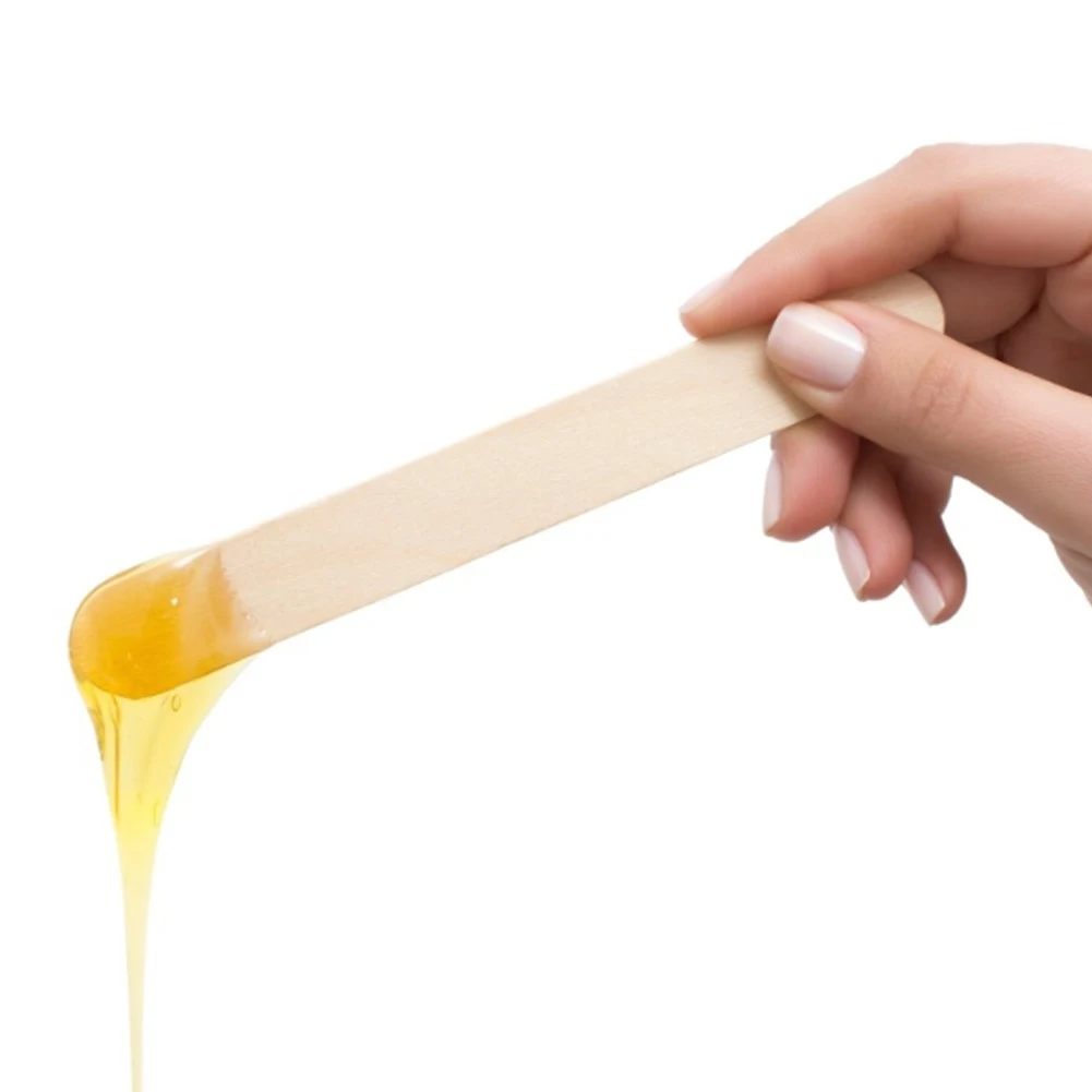 

New Hot 100pcs/pack Disposable Wooden Waxing Stick Wax Bean Wiping Wax Tool Disposable Hair Removal Beauty Bar Body Beauty Tool