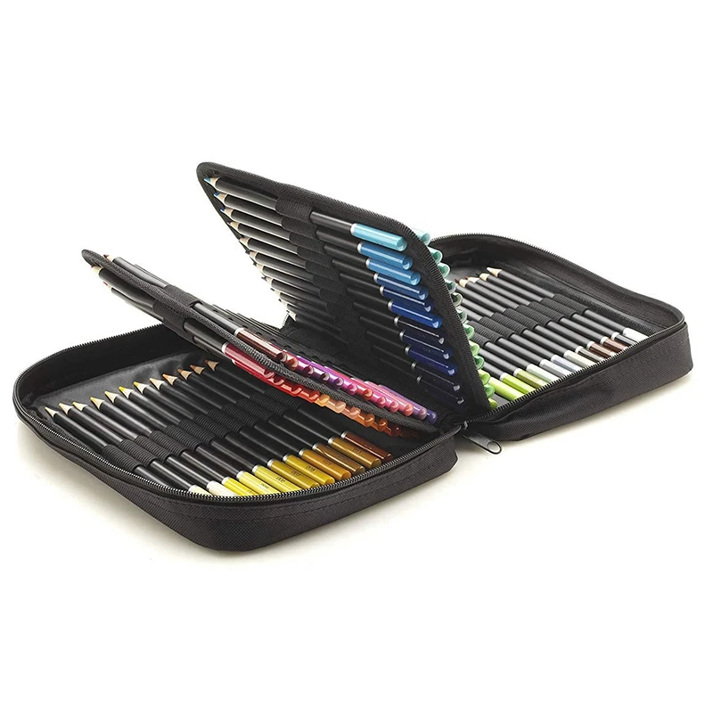 

Карандаши 72 шт. в наборе Цвета с застежкой-молнией чехол для художника для начинающих, пронумерованные карандаш для профессионального рисо...