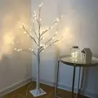 Рождественская береза, дневной светодиодный светильник в виде белой березы, настольное освещение, Рождественский Свадебный декор, лампы в виде ветвей дерева