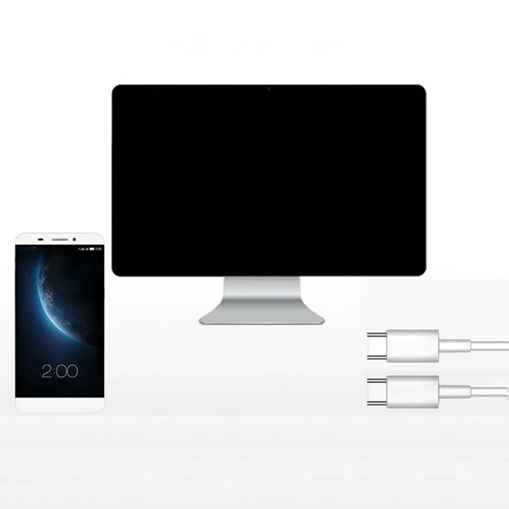 Тип-C 3,1 мужчина к USB-C зарядное устройство типа «папа» для быстрой зарядки и синхронизации с кабель питания данных до 10 Гбит/с 1 м 2 м