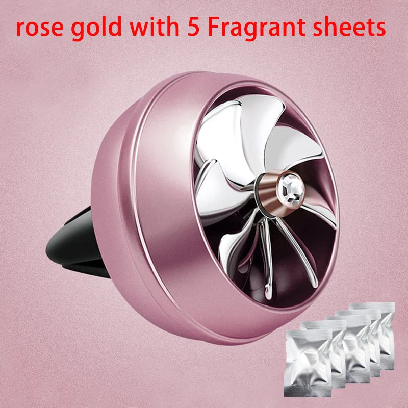 with 5Fragrant sheet Новое поступление, автомобильный освежитель воздуха, парфюм, клипса, свежий ароматерапия, ароматизатор, универсальный ароматизатор, парфюм, клипса, выход с бриллиантом - Название цвета: with 5Fragrant sheet