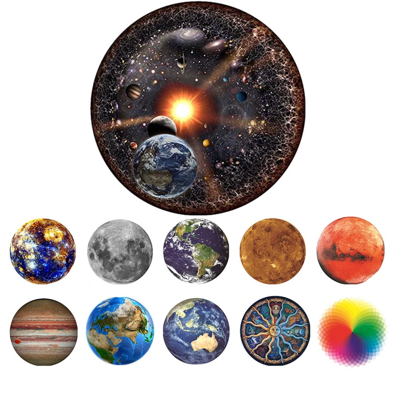 1000 шт./компл. разноцветная Радужная круглая Геометрическая головоломка для фото