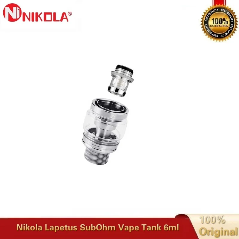 Распродажа Nikola Lapetus Sub Ohm Tank 6 мл Vape атомайзер с 0.18ом сетчатой катушкой для 510