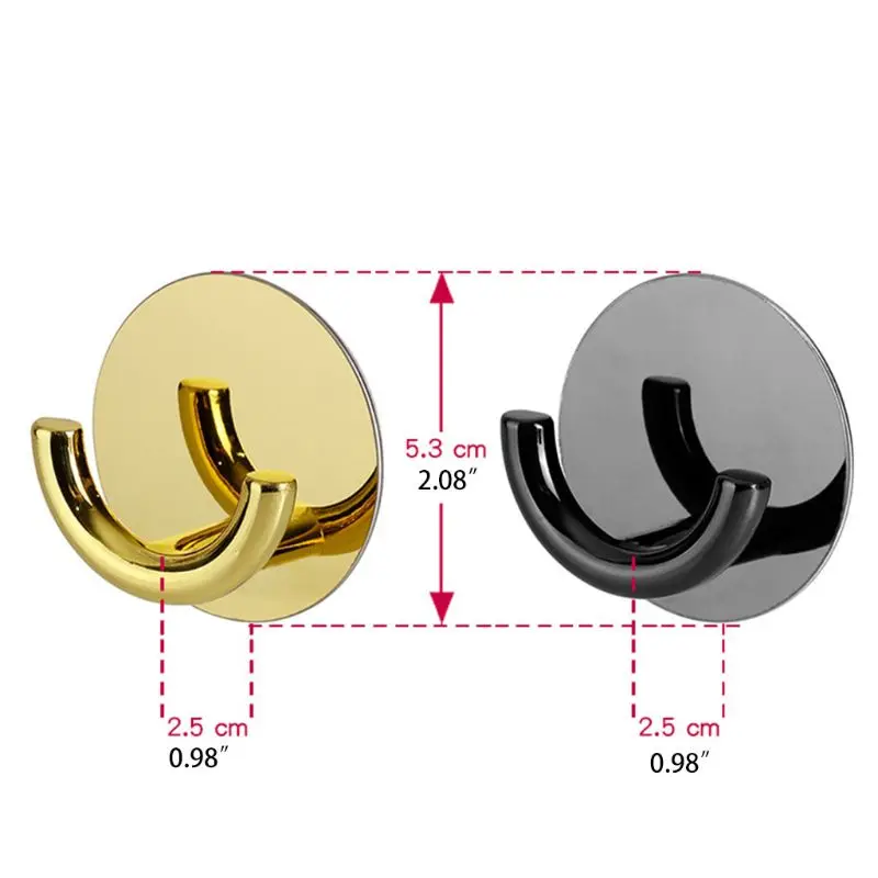 

Self-Adhesive Hooks - Heavy Duty Hook, Brushed Stainless Steel, Waterproof Wall