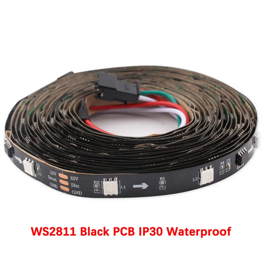 WS2812 Светодиодная лента 5 м 5 в RGB контроллер 5 в Светодиодная лента RGB WS2812 5 в вольт неоновый светодиодный фонарь WS2812B неоновая лента для подсветки телевизора