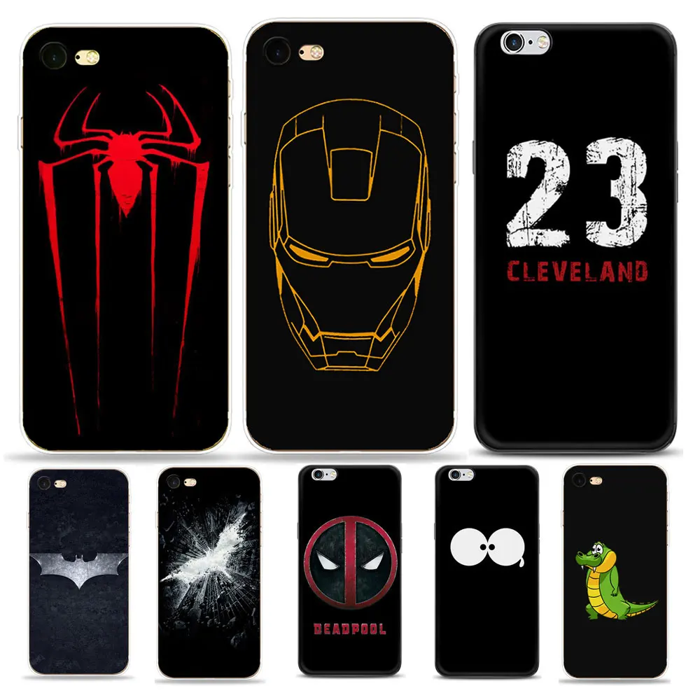 Простая линия Бэтмен Человек-паук динозавр Забавный чехол для телефона iPhone XS MAX XR