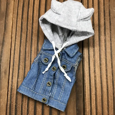 Blyth куртка с капюшоном Озон джинсовое пальто кукольный наряд(Fit blyth, BJD, озон, pullip, лат, licca, ob, kurhn, 1/6 кукла - Цвет: blue