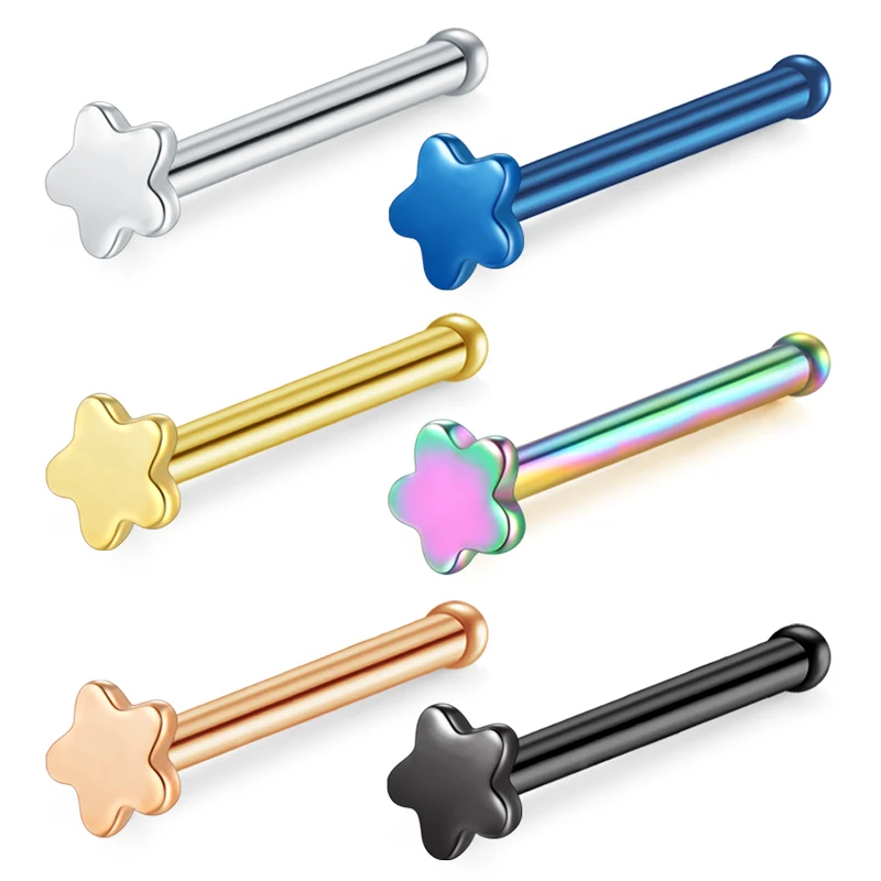 20 г кольцо из нержавеющей стали для носа CZ L форма пирсинг женщин и