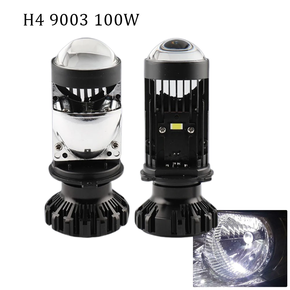

2 шт., Автомобильные светодиодные мини-лампы H4 9003 100 Вт