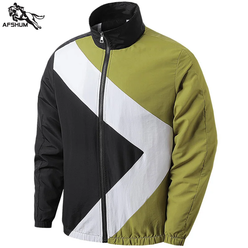 

Jacket Mens size M-3XL 4XL spring autumn New Men's jackets Thin Splicing windbreaker Windproof casual men coats clothing 1771