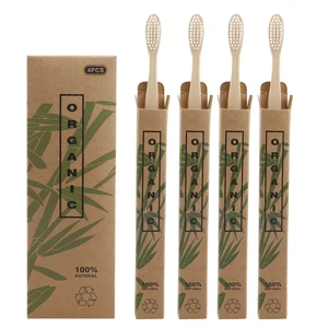 4 шт. Экологичные дорожные бамбуковые зубные щетки мягкая щетина уход за полостью рта зубная щетка