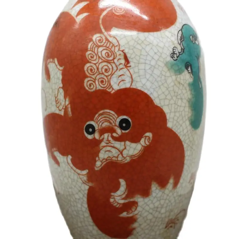 Годовой розовый ваза династии цианлон в форме льва домашние украшения коллекция