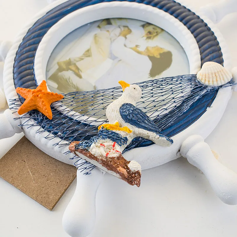 Пляжные фоторамки в средиземноморском стиле деревянная обветшенная фоторамка