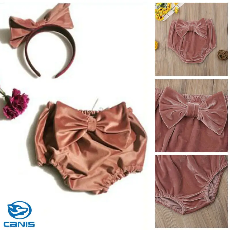 Детские Бархатные трусики для маленьких девочек модные повседневные женские
