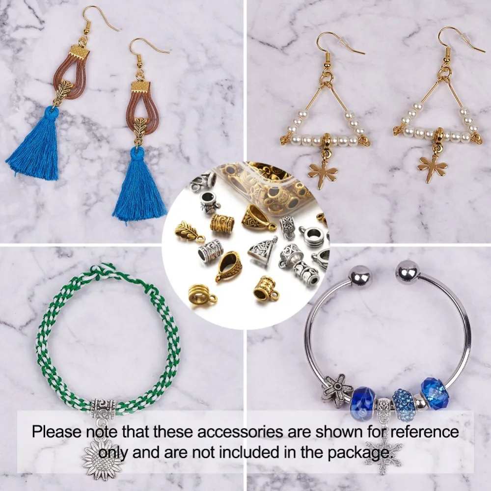 

1Box Tibetan Antique Tibetan Style Alloy Cord Ends Terminators End Caps for Jewelry making DIY Connector Accessories