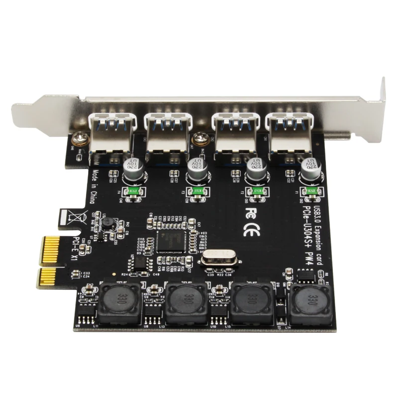 Плата расширения 5 Гбит/с Superspeed на 4 порта USB 3 0 адаптер PCI-E PCI Express контроллер для PCIe